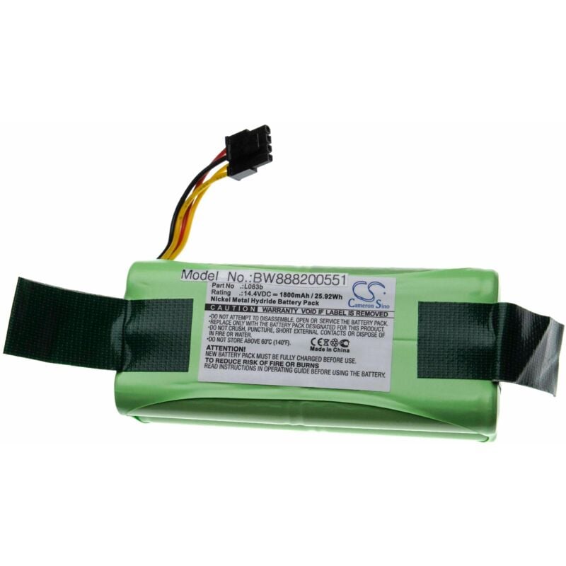 foto del prodotto vhbw batteria compatibile con midea r1 l085b, r1 l083b, r1 l081a home cleaner 1800mah, 14,4v, nimh 
