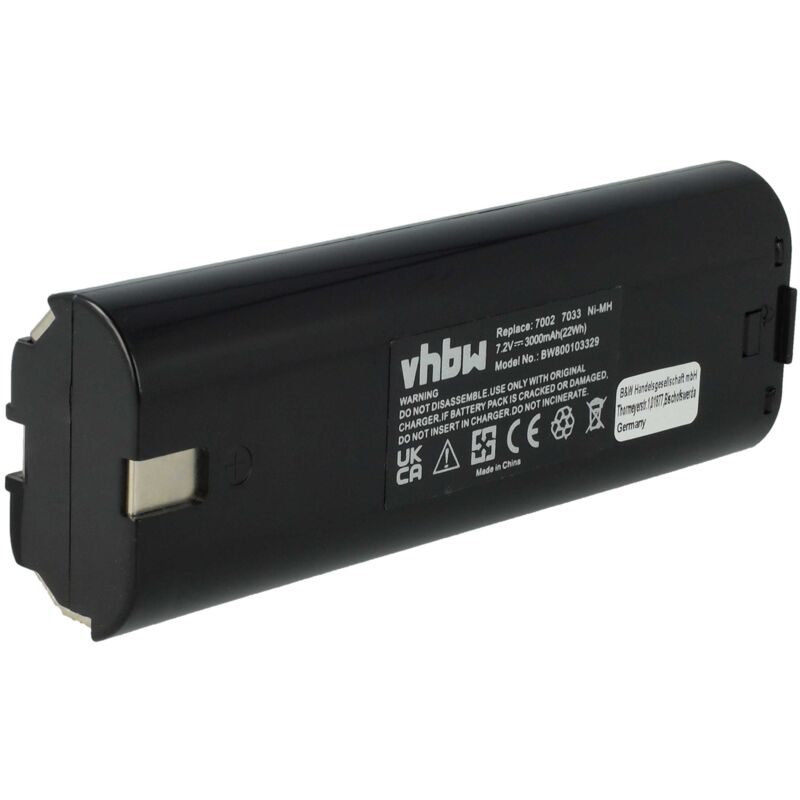 foto del prodotto vhbw batteria compatibile con mikrofyn mikrolaser ml 2, ml 4, mlp 120, ml 2h, ml 3, ml 23, ml 24 utensile elettrico 3000 mah, nimh, 7,2 v 
