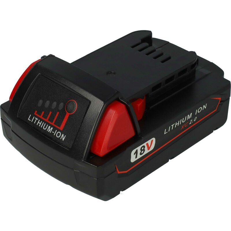 foto del prodotto vhbw batteria compatibile con milwaukee m18 fap180 502x, fdd, fdd 0x, fdd 502x, fid, fid 0x, fid 502x utensile elettrico 2000 mah, li ion, 18 v 