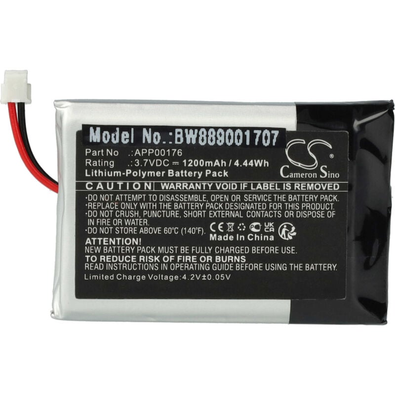 foto del prodotto vhbw batteria compatibile con minn kota i pilot link bt controller per drone, telecomando 1200mah, 3,7v, li poly 