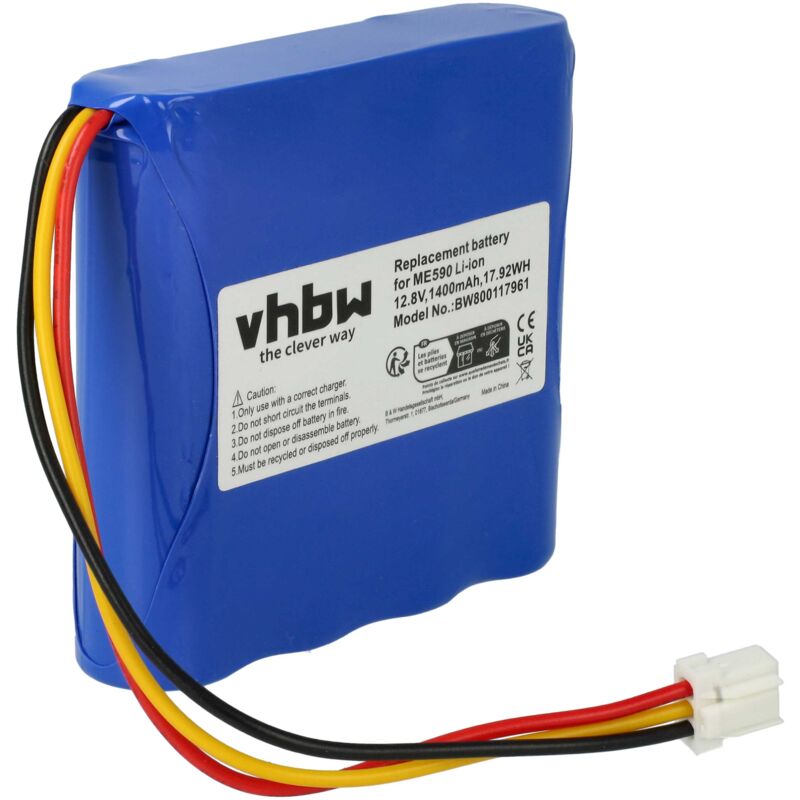 foto del prodotto vhbw batteria compatibile con moneual rydis h65, h67, h67 pro, h68 pro aspirapolvere home cleaner 1400mah, 12,8v, li ion lifepo4 