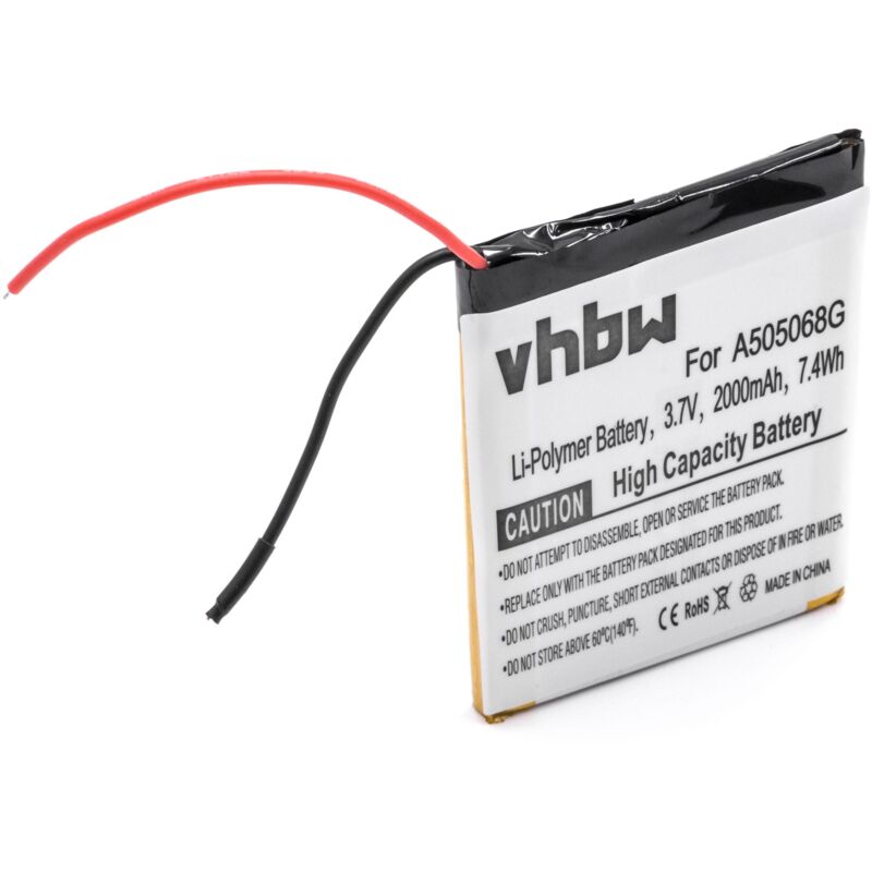 foto del prodotto vhbw batteria compatibile con navgear gtx 60 dvb t 3d, px 8640 675, rsx 60 navigatore gps 2000mah, 3,7v, li poly 