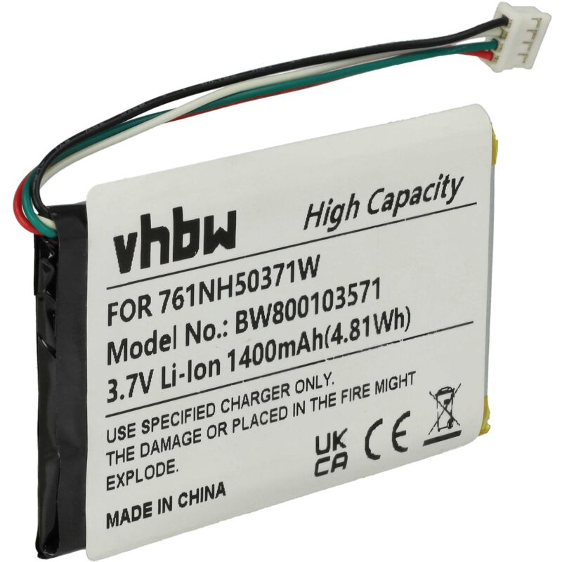 foto del prodotto vhbw batteria compatibile con navigon 8110, 8310, 8130 navigatore gps 1300mah, 3,7v, li poly 