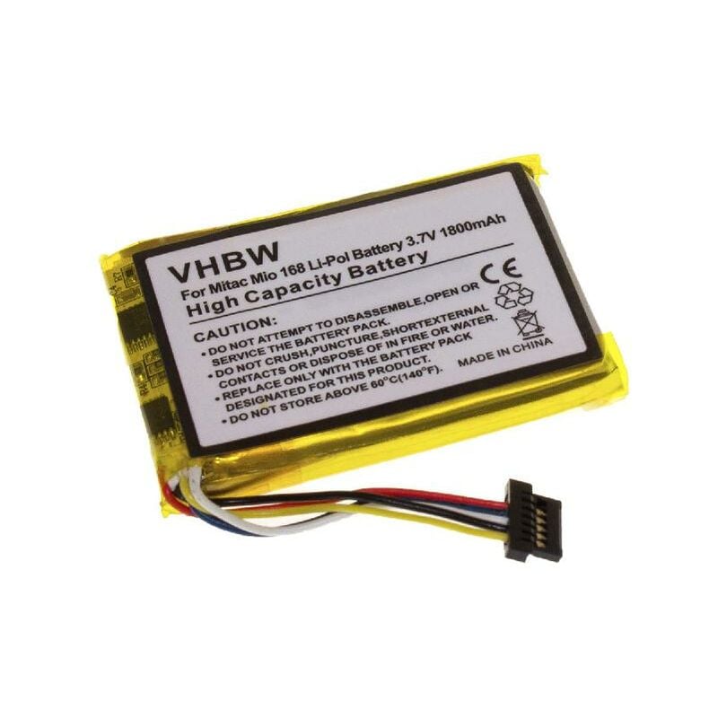 foto del prodotto vhbw batteria compatibile con navman pin 100, pin pocket pc, pin 300 navigatore gps 1800mah, 3,7v, li poly 
