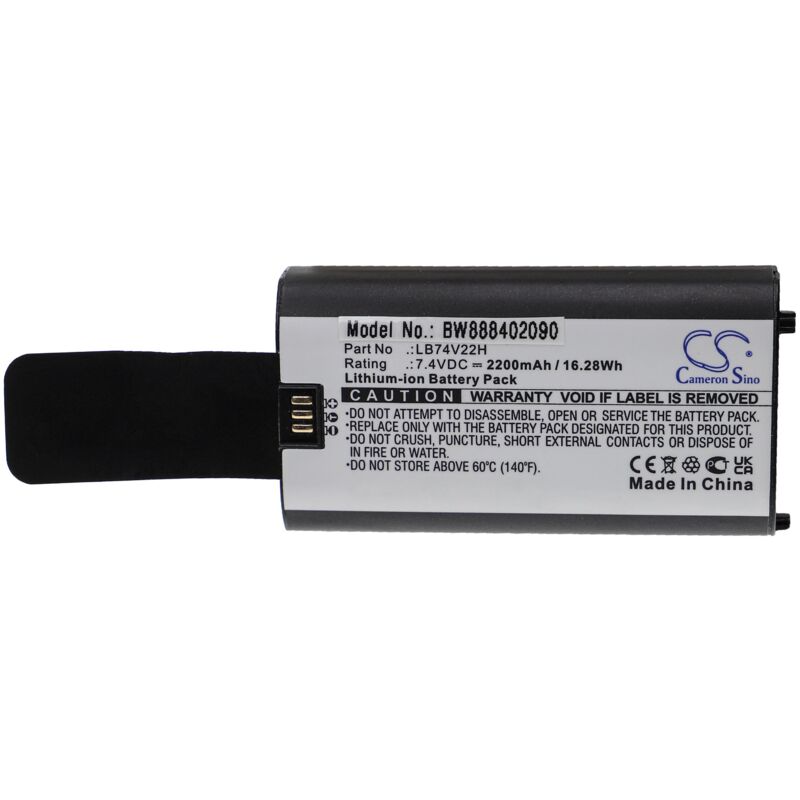 foto del prodotto vhbw batteria compatibile con newland sp60, spg7 lettore di codici a barre, pos 2200mah, 7,4v, li ion 