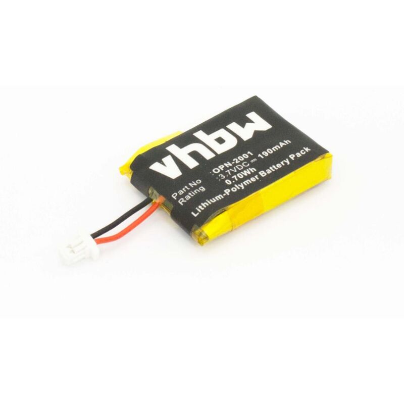 foto del prodotto vhbw batteria compatibile con opticon opn 2001, opn 2002, opn 2003, opn 2004, opn 2005, opn 2006 lettore di codici a barre, pos 190mah, 3,7v,