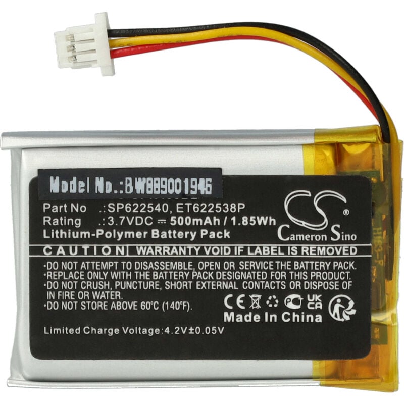 foto del prodotto vhbw batteria compatibile con opticon opn 4000i, opn 4000n lettore di codici a barre, pos 500mah, 3,7v, li poly 