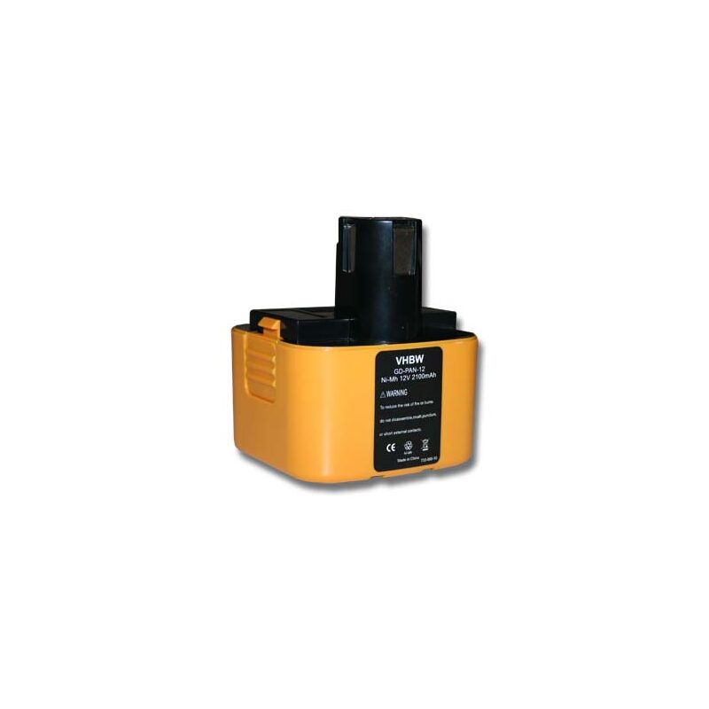 foto del prodotto vhbw batteria compatibile con panasonic ey6803gqw, ey6601bc, ey6506nq, ey6470nq, ey6507nq, ey6506nqkw utensile elettrico 2100 mah, nimh, 12 v 