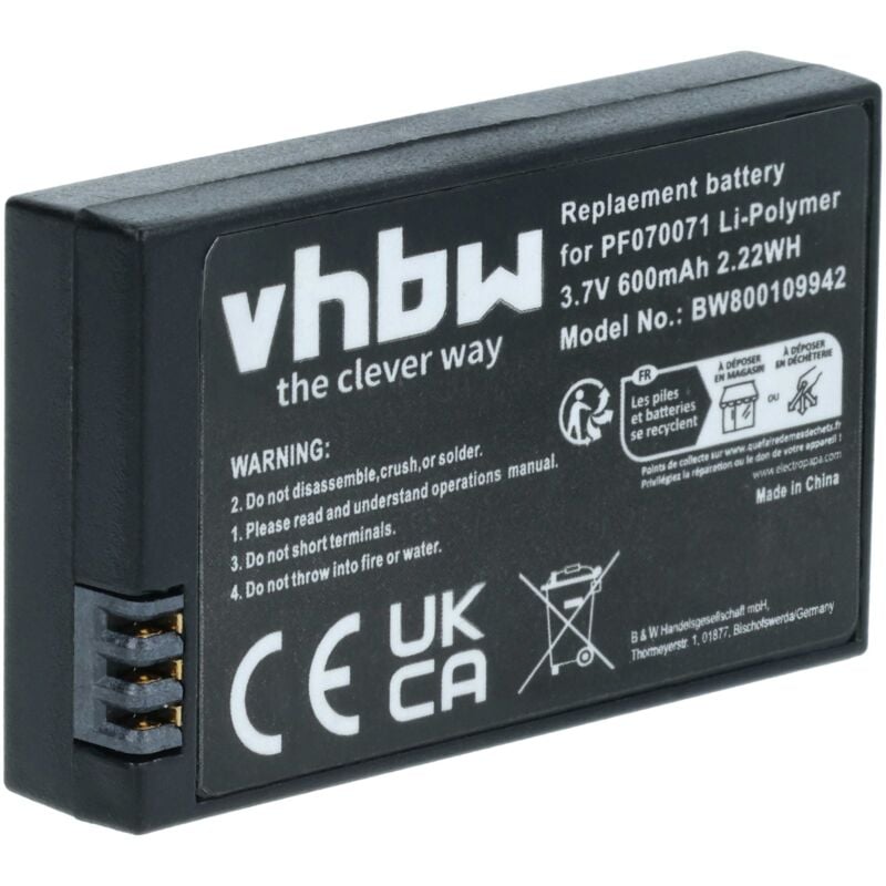 foto del prodotto vhbw batteria compatibile con parrot minidrones 3 drone quadricottero multicottero 600mah, 3,7v, li poly 