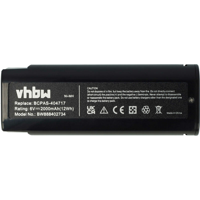 foto del prodotto vhbw batteria compatibile con paslode impulse im325, im300, im300li, im325 80 ctq utensile elettrico, chiodatrice a nastro 2000 mah, nimh, 6 v 