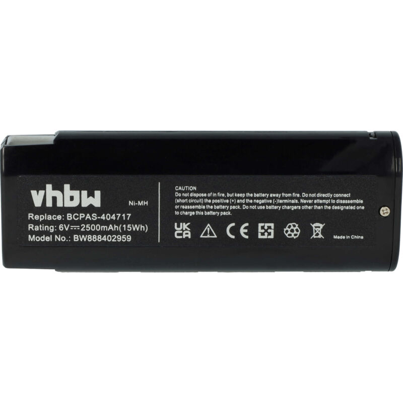 foto del prodotto vhbw batteria compatibile con paslode impulse imct utensile elettrico, chiodatrice a nastro 2500 mah, nimh, 6 v 