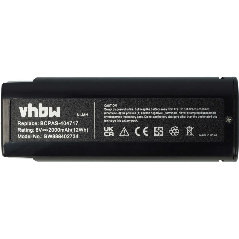 foto del prodotto vhbw batteria compatibile con paslode impulse ppn35i li, ppn35ci li utensile elettrico, chiodatrice a nastro 2000 mah, nimh, 6 v 