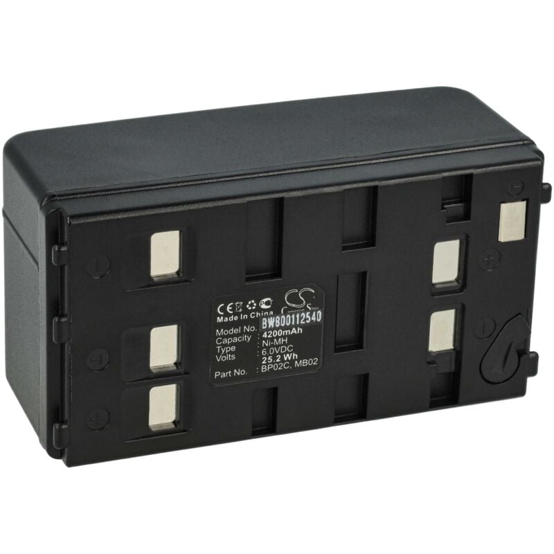 foto del prodotto vhbw batteria compatibile con pentax r 100x, r 200x, r 202n, r 300x, r100, r200, r225n, r300 dispositivo di misurazione 4200mah, 6v, nimh 