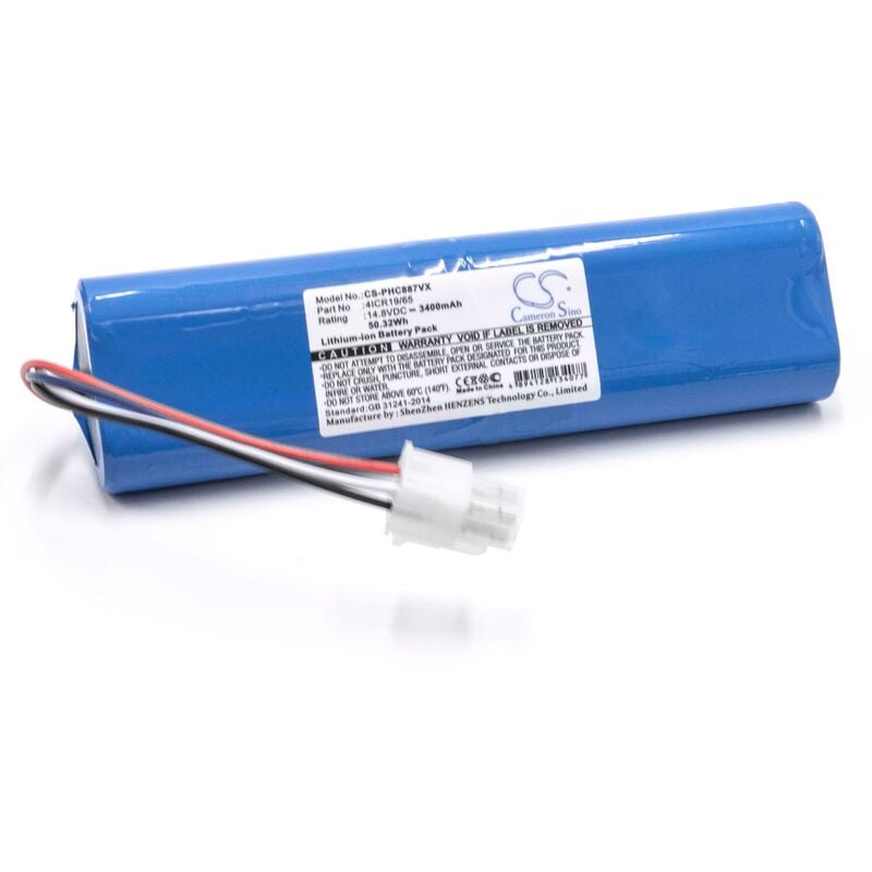 foto del prodotto vhbw batteria compatibile con philips fc8700, fc8705, fc8710, fc8772, fc8715, fc8774, fc8774 01 home cleaner 3400mah, 14,8v, li ion 