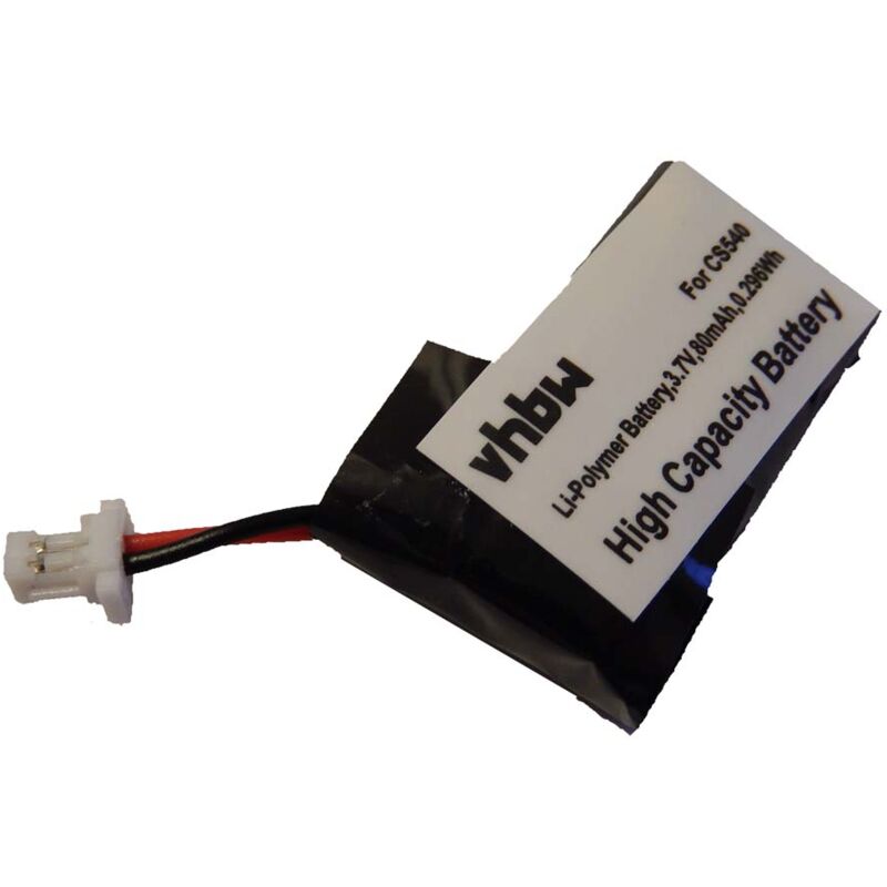 foto del prodotto vhbw batteria compatibile con plantronics c054, c054a, c053, c053a, cs530, c565, c565 gap auricolari cuffie wireless 80mah, 3,7v, li poly 