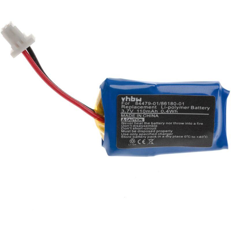 foto del prodotto vhbw batteria compatibile con plantronics cs540, cs540a auricolari cuffie wireless 110mah, 3,7v, li poly 