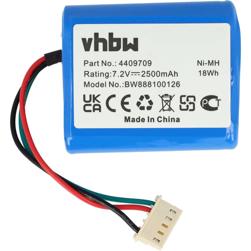 foto del prodotto vhbw batteria compatibile con proscenic pro jojo t1, pro jojo, seven smith aspirapolvere 2500mah, 7,2v, nimh 