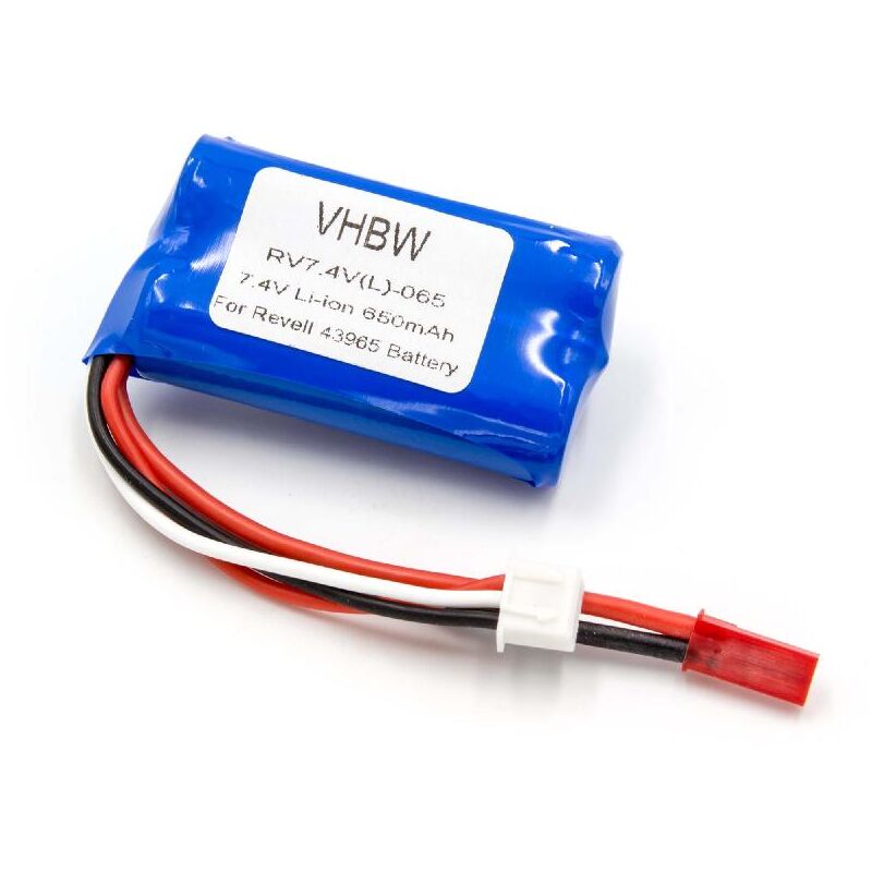 foto del prodotto vhbw batteria compatibile con revell control sky spider 23978 quadrocopter drone quadricottero multicottero 650mah, 7,4v, li ion 