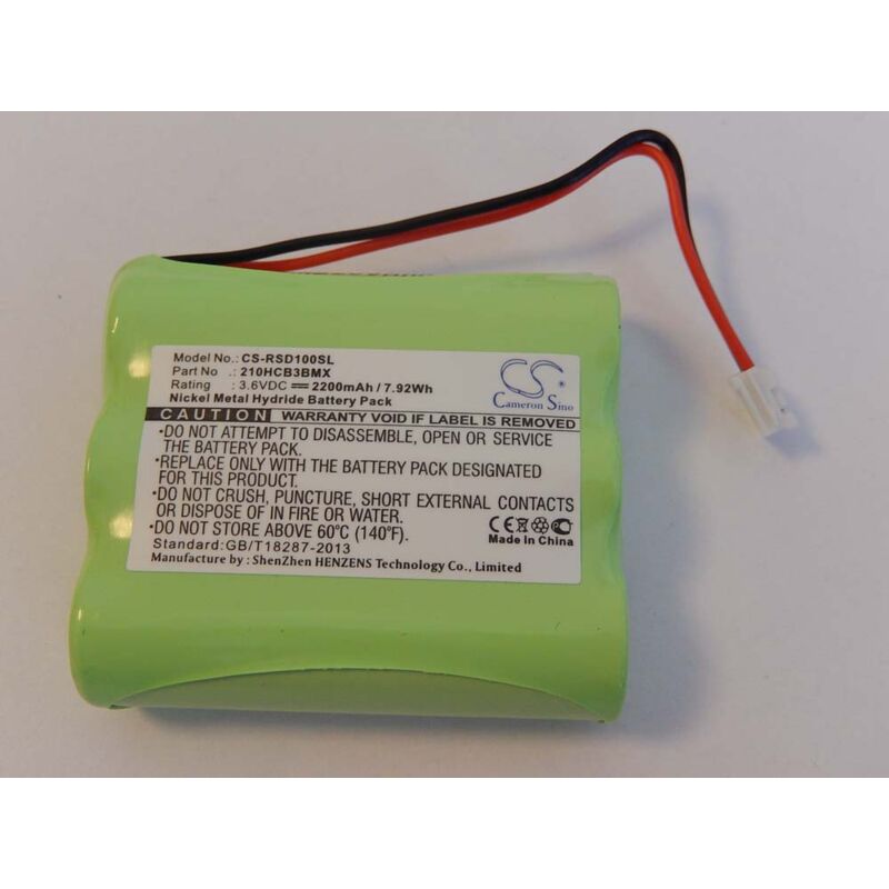 foto del prodotto vhbw batteria compatibile con robert sports dab 1 mp3 music player lettore musicale 2200mah, 3,6v, nimh 