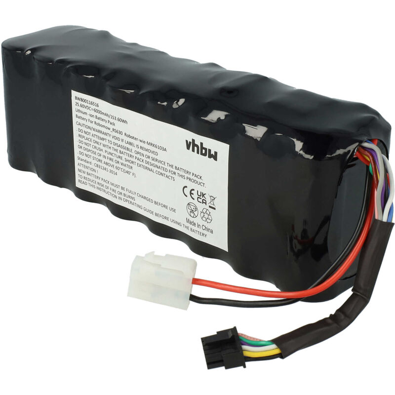 foto del prodotto vhbw batteria compatibile con robomow rs622u 6000mah, 25,6v, li ion