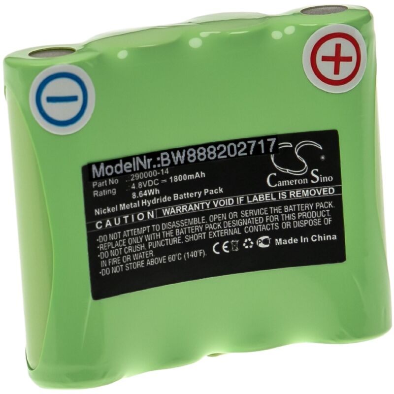 foto del prodotto vhbw batteria compatibile con rotationslaser fl 20, fl 200a dispositivo di misurazione 1800mah, 4,8v, nimh 