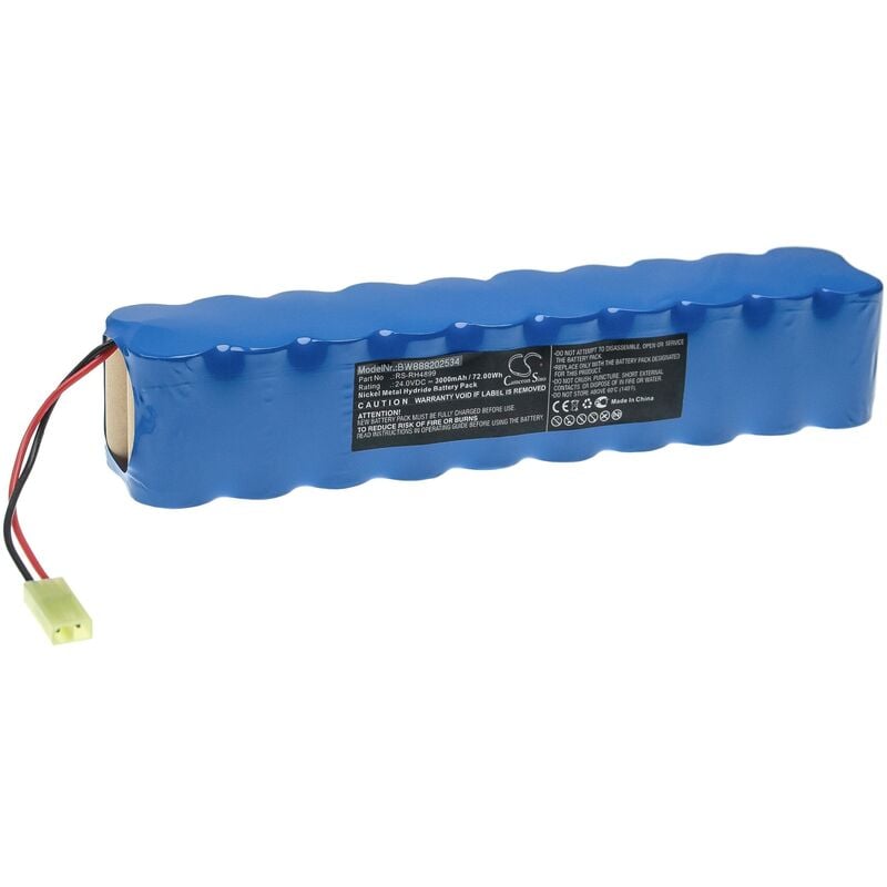 immagine 0 del prodotto vhbw batteria compatibile con rowenta rh8548019a4, rh85484a9a0, rh85484a9a1, rh8548839a3 aspirapolvere home cleaner 3000mah, 24v, nimh 