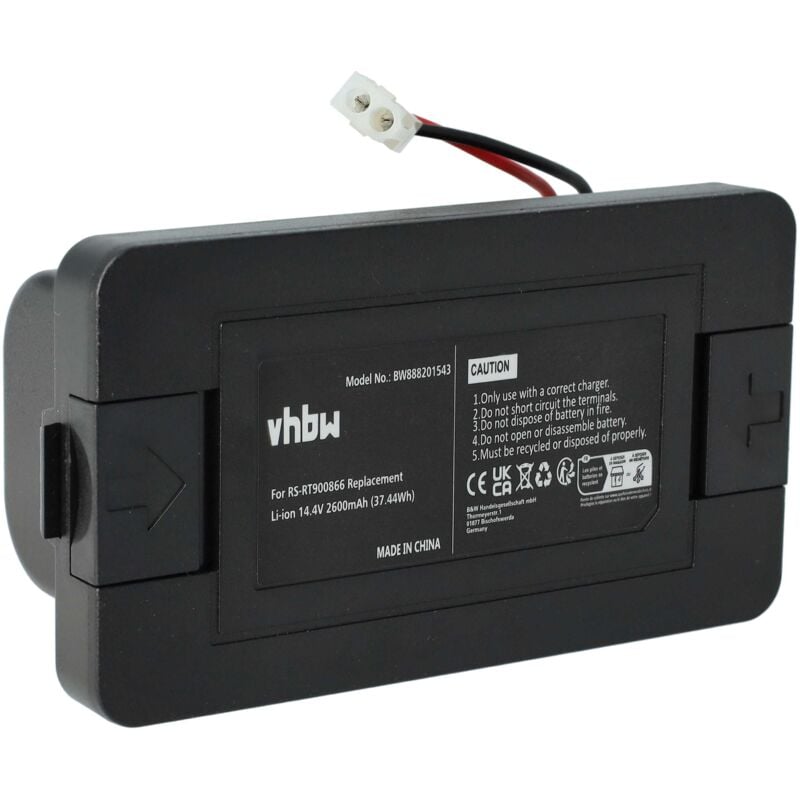 foto del prodotto vhbw batteria compatibile con rowenta smart force essential rr694, rr697, rr6943wh home cleaner nero 2600mah, 14,4v, li ion 