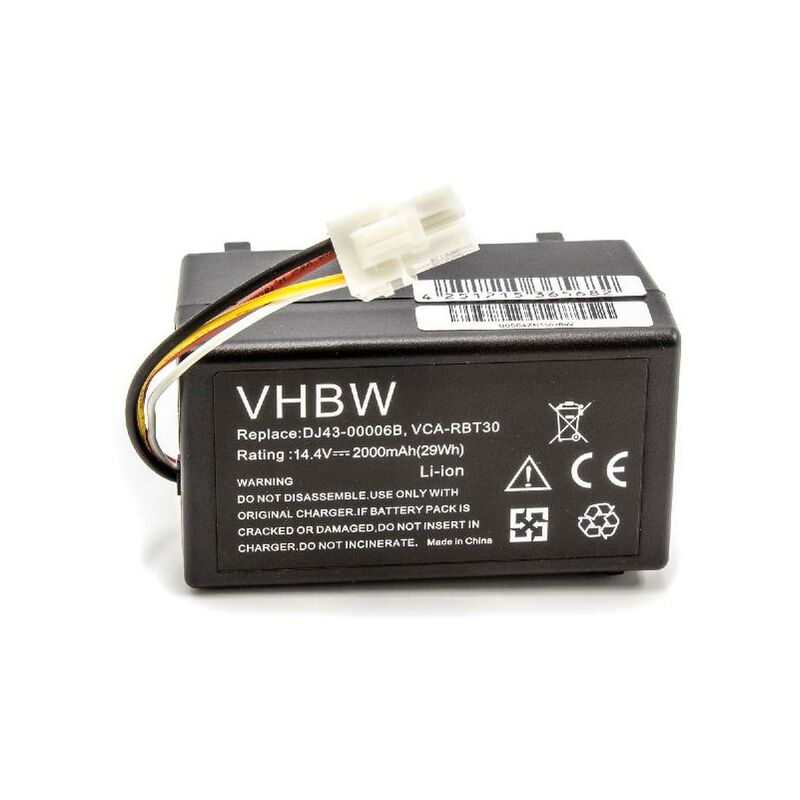 foto del prodotto vhbw batteria compatibile con samsung navibot pop out vr10f71, pop out vr10f71ua home cleaner 2000mah, 14,4v, li ion 