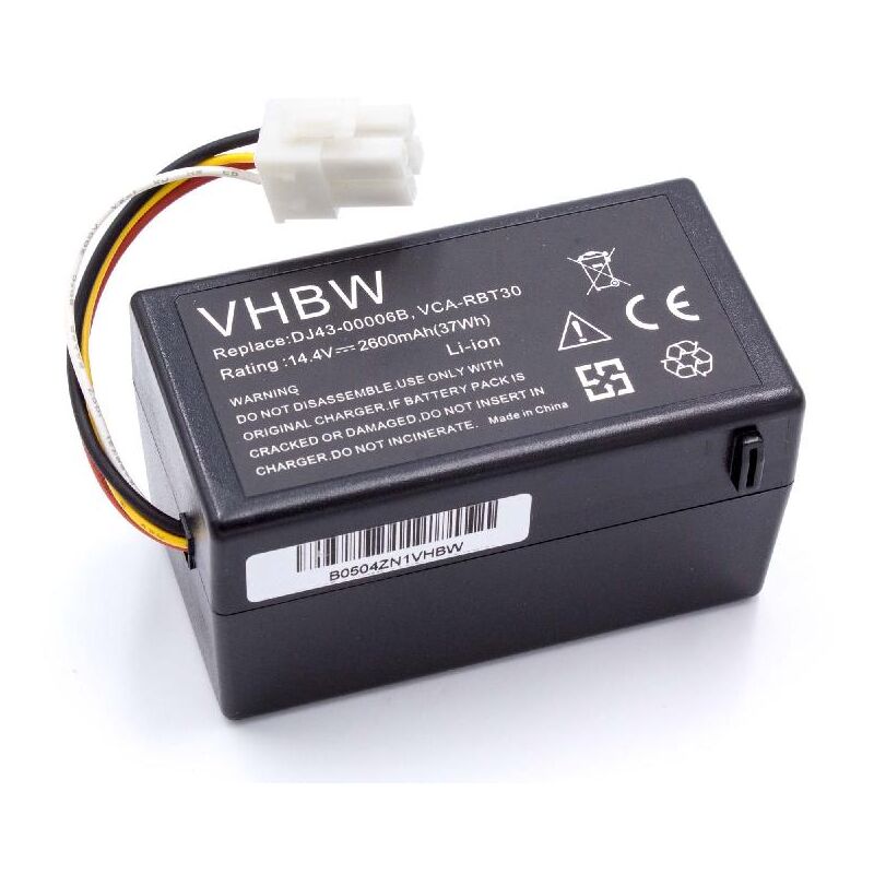 foto del prodotto vhbw batteria compatibile con samsung navibot pop out vr10f71, pop out vr10f71ua home cleaner 2600mah, 14,4v, li ion 