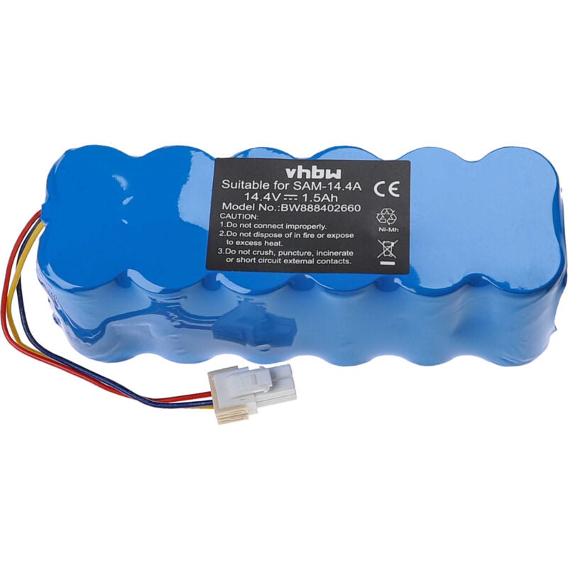 foto del prodotto vhbw batteria compatibile con samsung navibot vr10btbatub sw home cleaner 1500mah, 14,4v, nimh 
