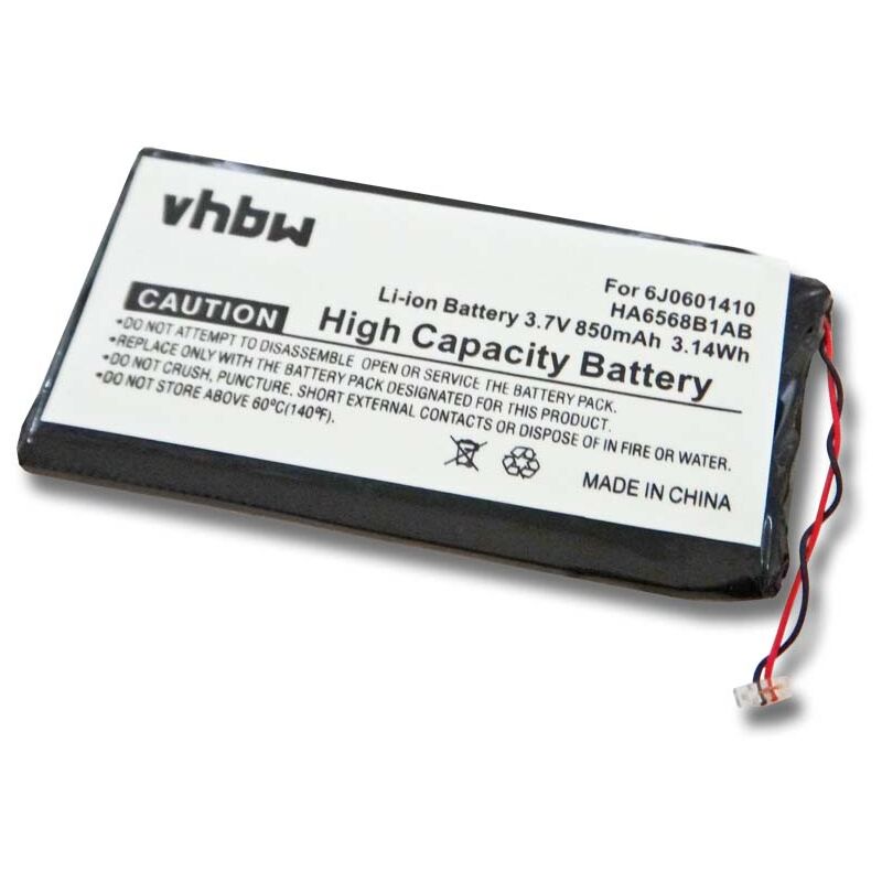 foto del prodotto vhbw batteria compatibile con samsung sec yp5z, yp z5a, yp z5ab, yp z5as, yp z5f mp3 music player lettore musicale 850mah, 3,7v, li ion 