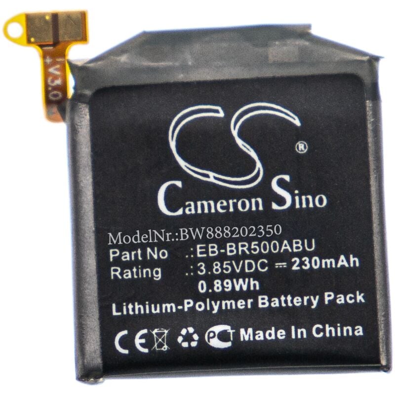 foto del prodotto vhbw batteria compatibile con samsung sm r500, sm r500n smartwatch orologio bracciale fitness 230mah, 3,85v, li poly 