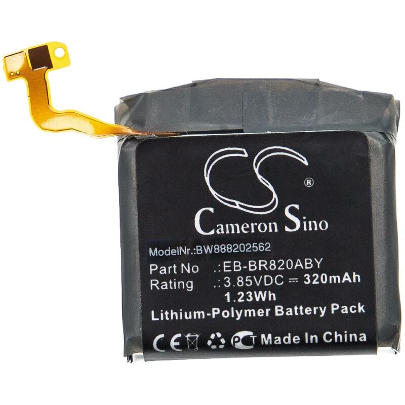foto del prodotto vhbw batteria compatibile con samsung sm r820, sm r825 smartwatch orologio bracciale fitness 320mah, 3,85v, li poly 