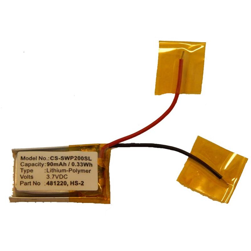 foto del prodotto vhbw batteria compatibile con samsung wep 200, wep 210, wep 301, we p301 auricolari cuffie wireless 90mah, 3,7v, li poly 