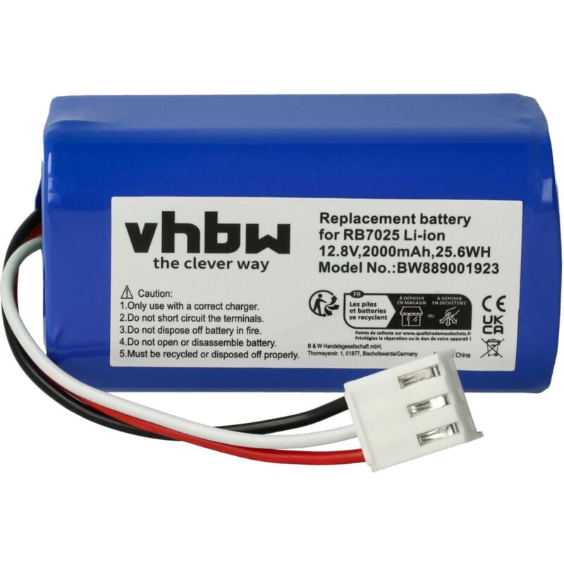 foto del prodotto vhbw batteria compatibile con severin chill rb 7720, rb 7022 home cleaner 2000mah, 12,8v, li ion 