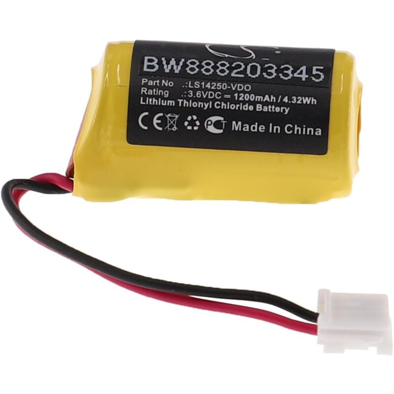 foto del prodotto vhbw batteria compatibile con siemens vdo dtco 1381 cronotachigrafo 1200mah, 3,6v, li socl2 