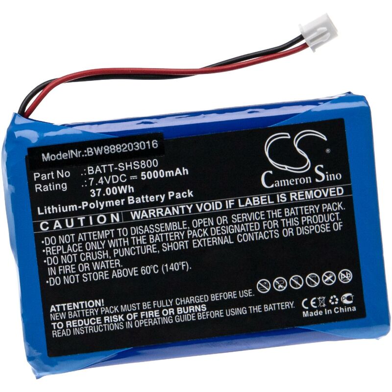 foto del prodotto vhbw batteria compatibile con siglent shs1000, shs800 dispositivo di misurazione 5000mah, 7,4v, li poly 