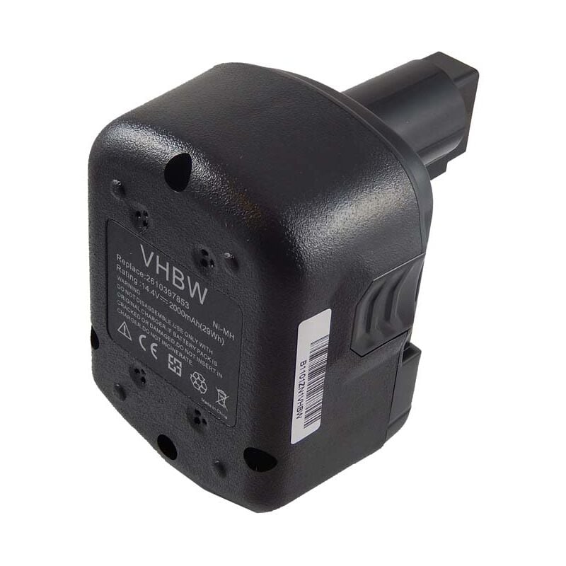 foto del prodotto vhbw batteria compatibile con skil 2017 aa, 2017 ab, 2017aa, 2017ab, 2007, 2027 utensile elettrico 2000 mah, nimh, 14,4 v 