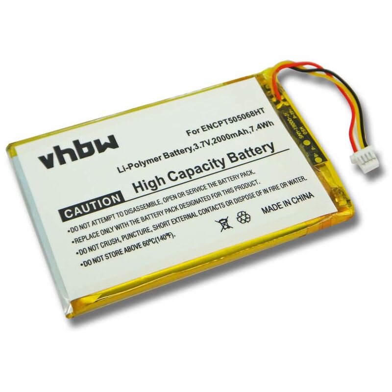foto del prodotto vhbw batteria compatibile con skygolf skycaddie sgx w rangefinder navigatore gps da golf 2000mah, 3,7v, li poly 