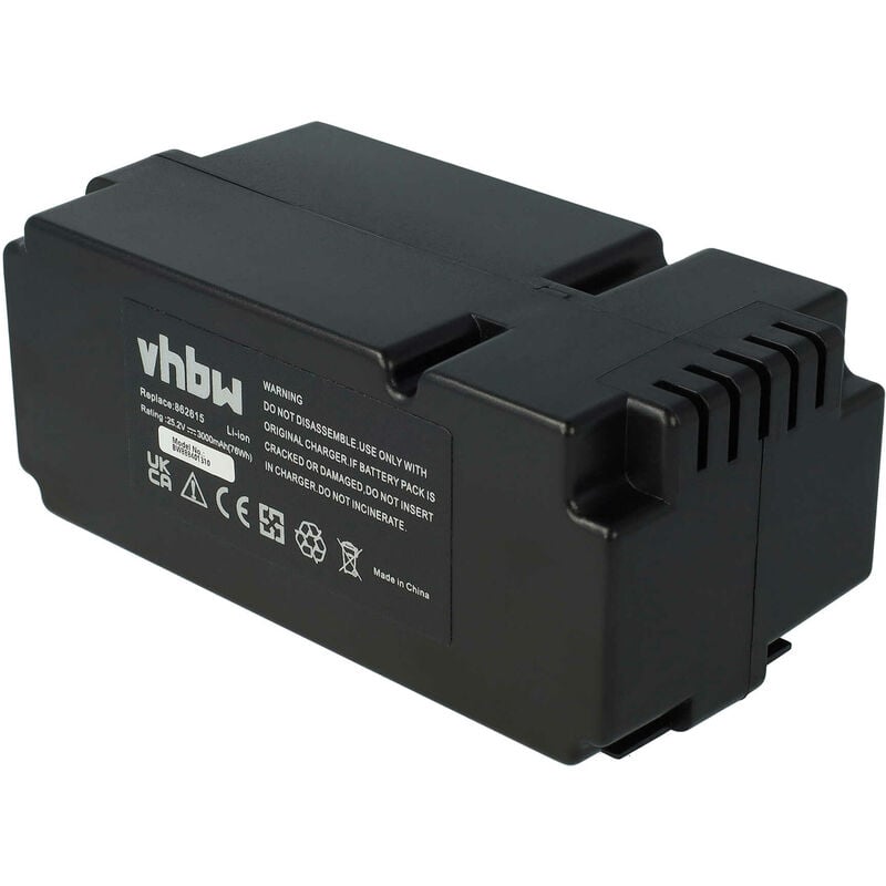 foto del prodotto vhbw batteria compatibile con smart g force sb1200 tagliaerba, robot tagliaerba 3000mah, 25,2v, li ion 