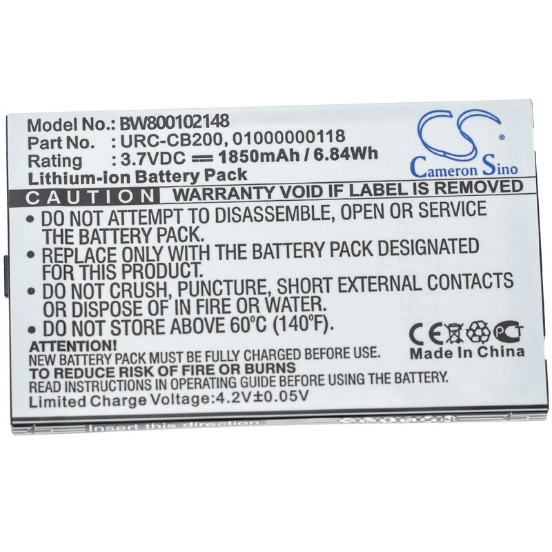 foto del prodotto vhbw batteria compatibile con sonos controller cb200, cr200, 200 telecomando remote control 2000mah, 3,7v, li ion 