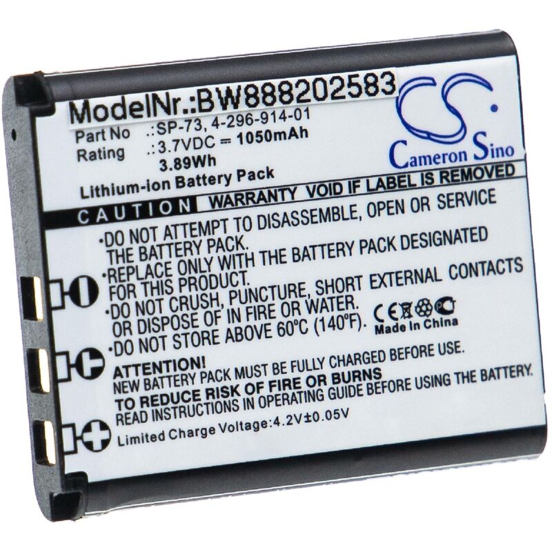 foto del prodotto vhbw batteria compatibile con sony mdr 1000x, mdr 1abt, mdr 1adac, mdr 1rnc auricolari cuffie wireless 1050mah, 3,7v, li ion 