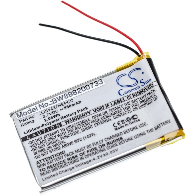foto del prodotto vhbw batteria compatibile con sony mdr ds6500, mdr xb650bt, mdr xb950b1 auricolari cuffie wireless 550mah, 3,7v, li poly 