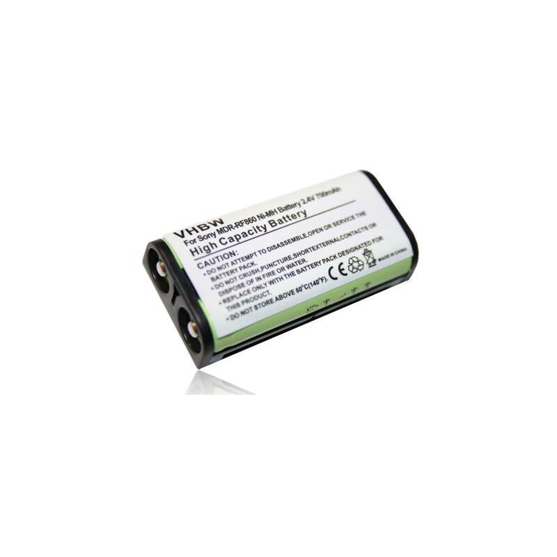 foto del prodotto vhbw batteria compatibile con sony mdr rf860rk, mdr rf925rk, mdr rf970rk, mrd rf811f auricolari cuffie wireless 700mah, 2,4v, nimh 