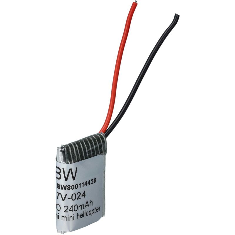 foto del prodotto vhbw batteria compatibile con syma s107g, s108g drone quadricottero multicottero 240mah, 3,7v, li ion 