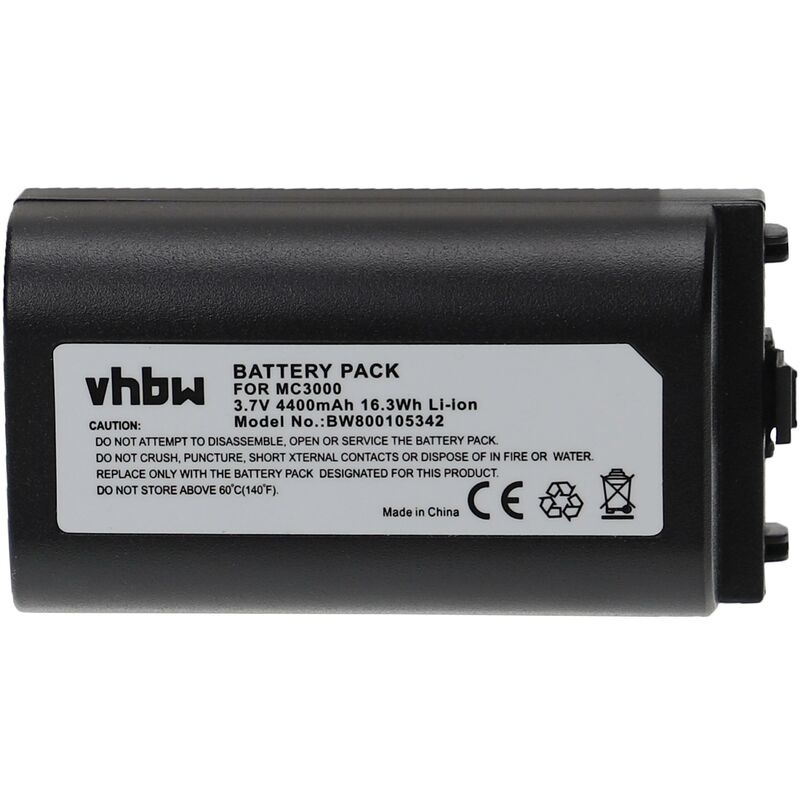 foto del prodotto vhbw batteria compatibile con symbol mc30, mc3000 laser, mc3000, mc3000r, mc3000r lc28s00g e lettore di codici a barre, pos 4400mah, 3,7v, li ion 
