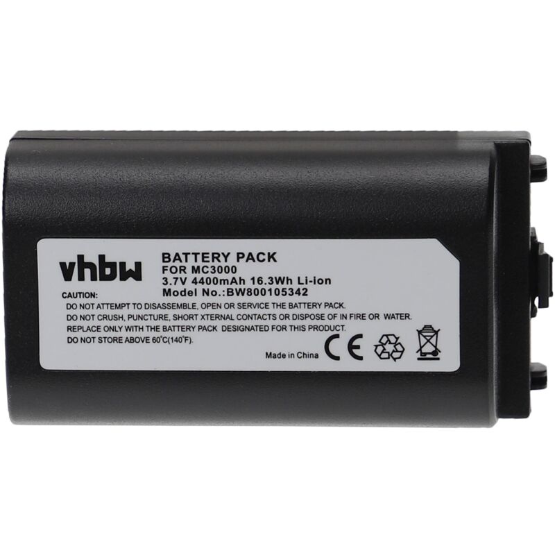 foto del prodotto vhbw batteria compatibile con symbol mc3090s ic38hbaqer, mc3090s ic48h00g e, mc3090s ic38hbamer lettore di codici a barre, pos 4400mah, 3,7v,