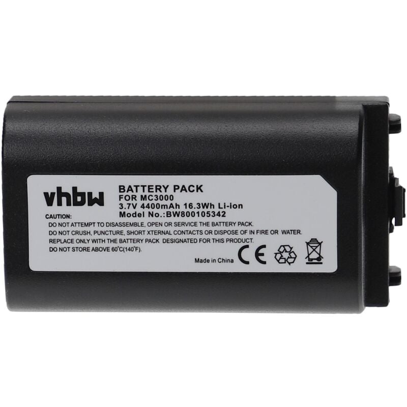 foto del prodotto vhbw batteria compatibile con symbol mc30x0rlmc48s 00e, mc30x0sicp28h 00e, mc30x0sicp38h 00e lettore di codici a barre, pos 4400mah, 3,7v, li ion 