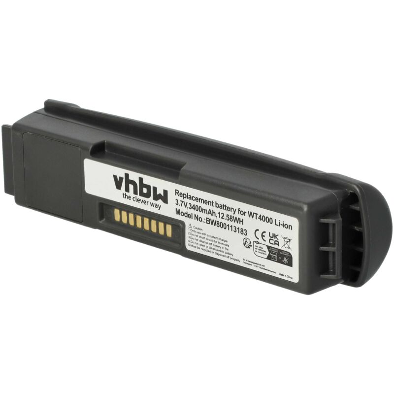 foto del prodotto vhbw batteria compatibile con symbol wt 4090ow, wt41n0 lettore di codici a barre, pos 3400mah, 3,7v, li ion 