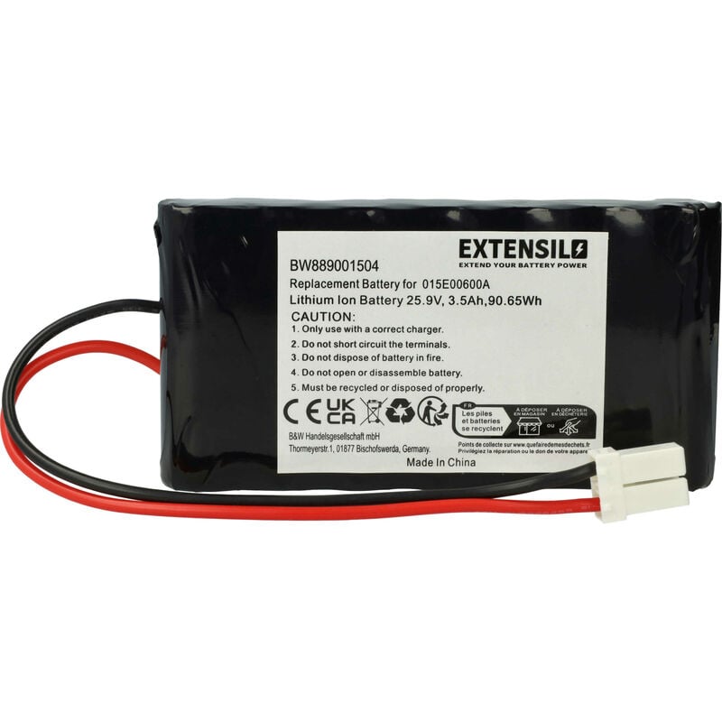 foto del prodotto vhbw batteria compatibile con techline next tech lx2, dx2, d1, dx1 3500mah, 25,9v, li ion